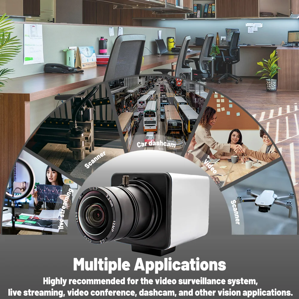 10X Zoom IP Camera 12MP CMOS 1/2.49" Format Varifocal Lens Onvif Ai Face/Motion