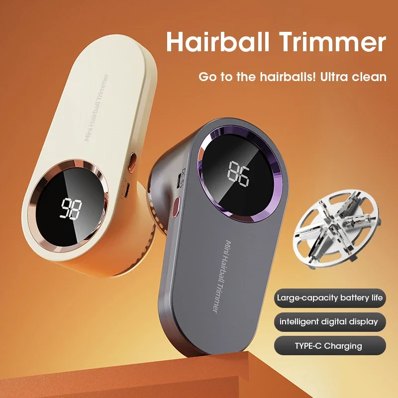 Lint Remover Electric Hairball Trimmer Smart LED Digital Display Fabric USB Charging Portable Professional Fast Household