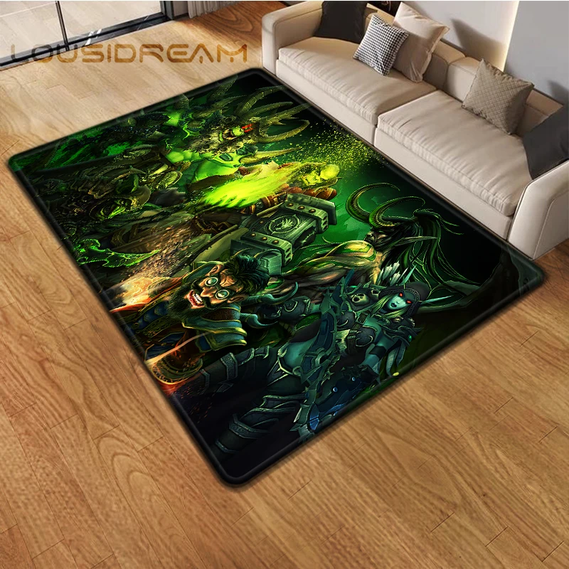 thumbnail image 1 of Game World of Warcraft Carpet for Living Room Rugs Camping Stranger Things Picnic Mat Anti-Slip E-sports Rug Yoga Mat Fans Gift, 1 of 5