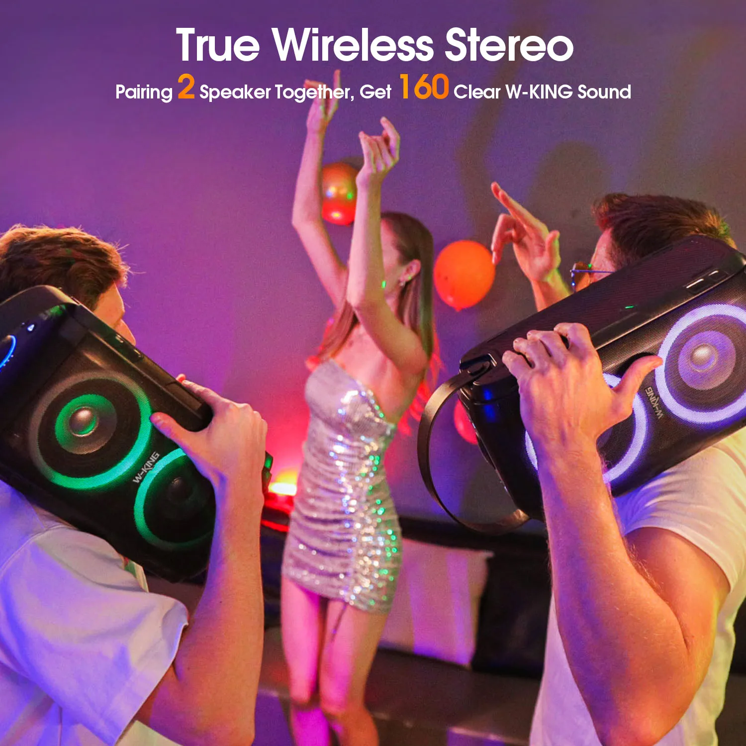 W-KING 80W RMS Party Portable Speakers 6