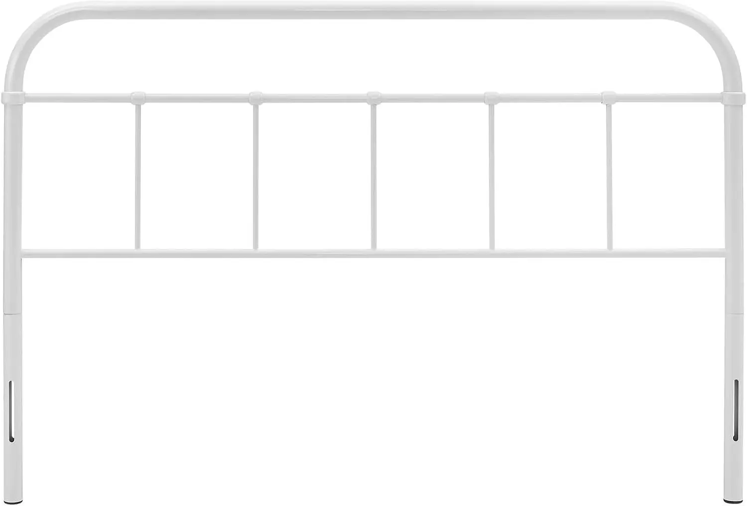 Serena Rustic Farmhouse Style Steel Metal King Headboard Size in White