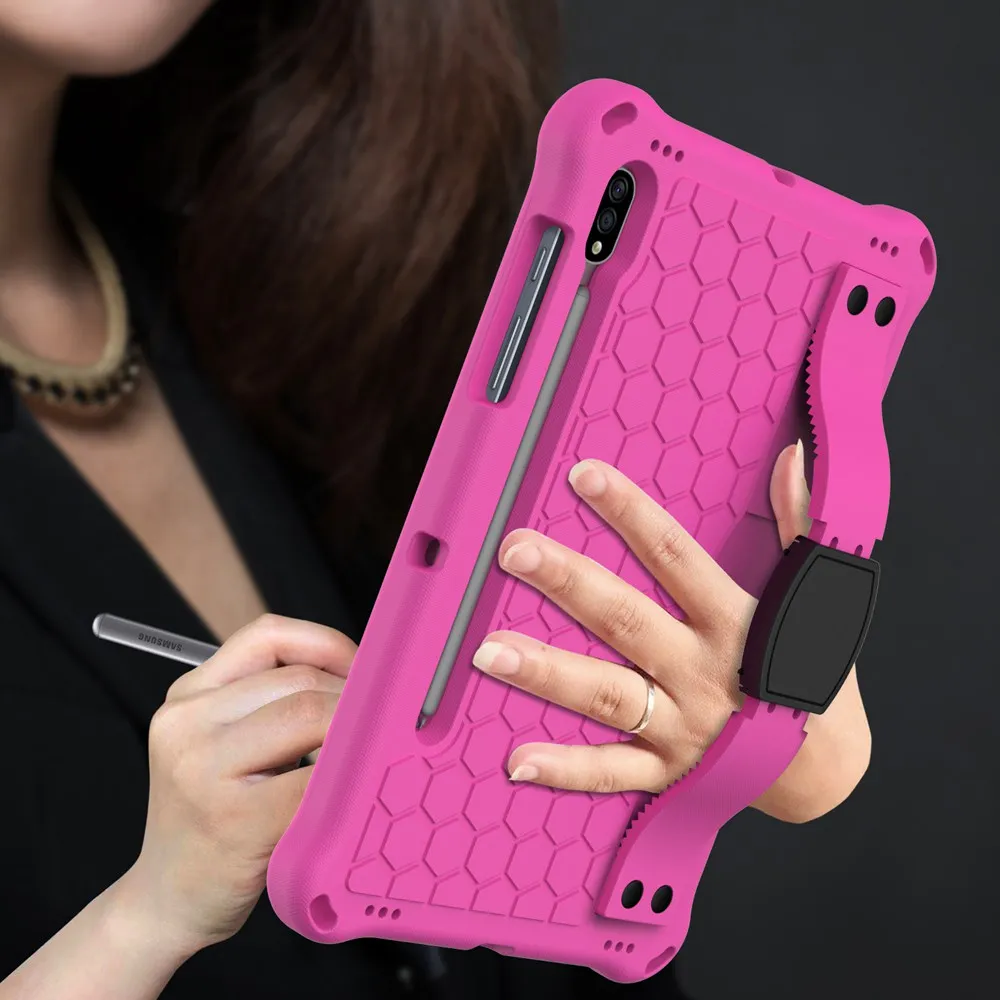 

Чехол для Samsung galaxy Tab S8, 11,0 дюйма, Φ EVA kids Cover Tab S7, Φ T875 T876B / S9 X710/ S9 FE X510 с ремешком