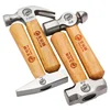 Short Wood Handle Mini Hammer Household Octagonal Round Headed Hammer Woodworking Small Fitter Hammer Handmade DIY Hardware Tool 6