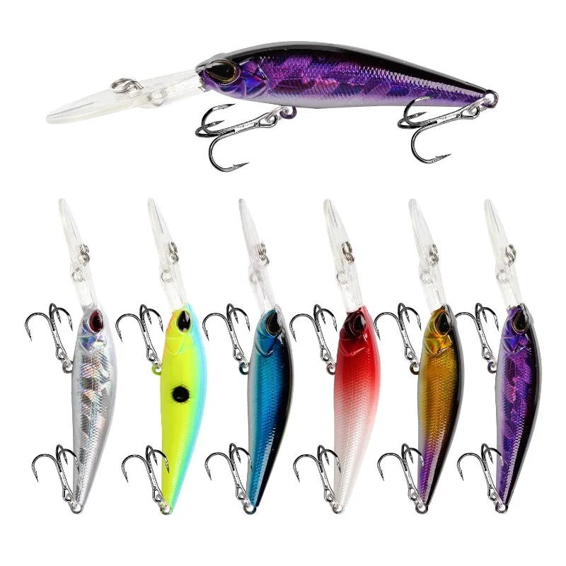 1 Stück 9cm 5,8g Langschnabel-Version Schwimmender Minnow Angelköder Wobbler Künstlicher Plastik-Hartköder Crankbait Bass Hecht Jerkbait
