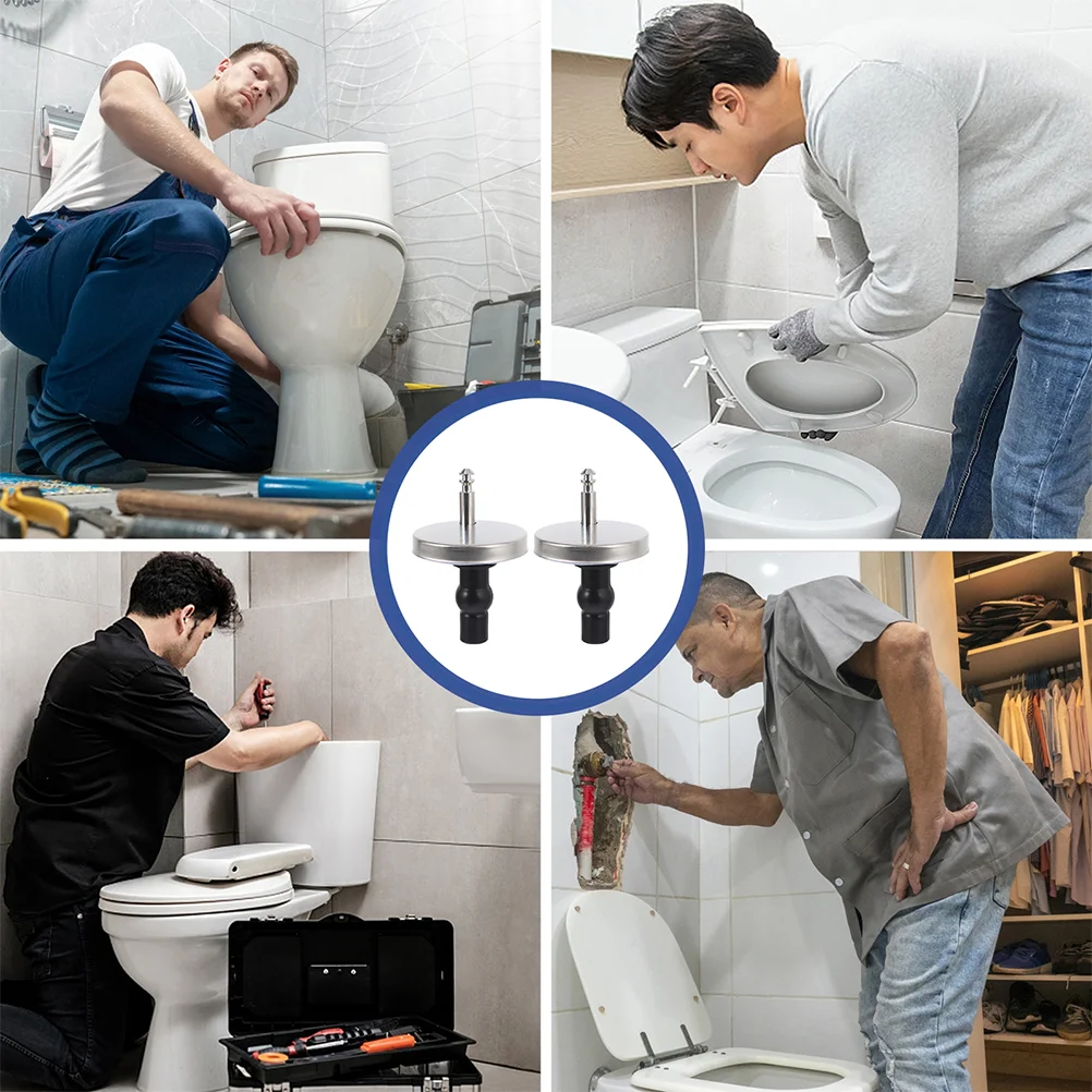 Hinge Toilet Lid Accessories Cover Screw Connector Bolts Seat Fixings 2 Pcs