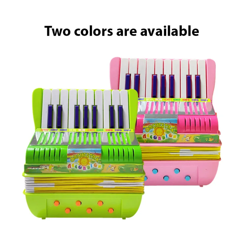 Mini 17-key 6-bass Accordion ABS Material with Buckle Musical Instrument for Beginners Gift Lightweight Button Accordion