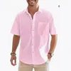 119773-5d6948.jpg Men's Cotton Linen Short Sleeve Shirt