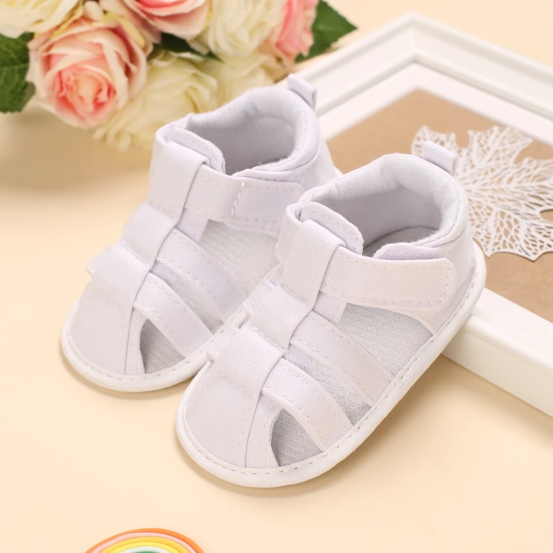 Newborn Toddler Shoes Baby Soft Soled Sandals Lace Soft Soled Shoes Beach Shoes  Slippers Non Slip Sandals 0-18M First Walkers