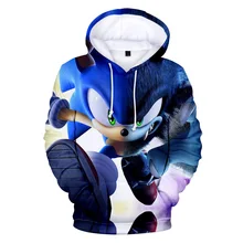 Pull à capuche tendance pour enfants, impression numérique sonique 3D
