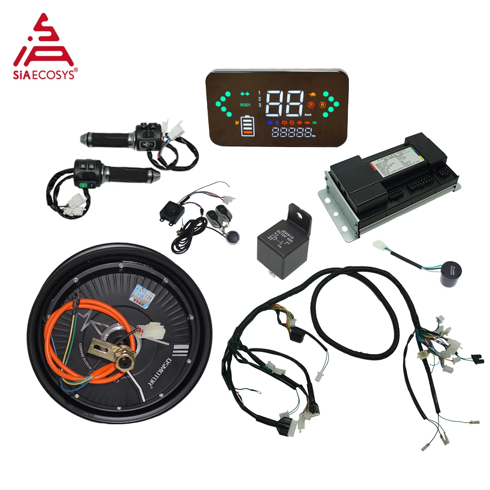 SIAECOSYS QS Motor 212 1000W 10*2.15inch V1.12 60V Hub Motor kit with ZWK060032A Controller