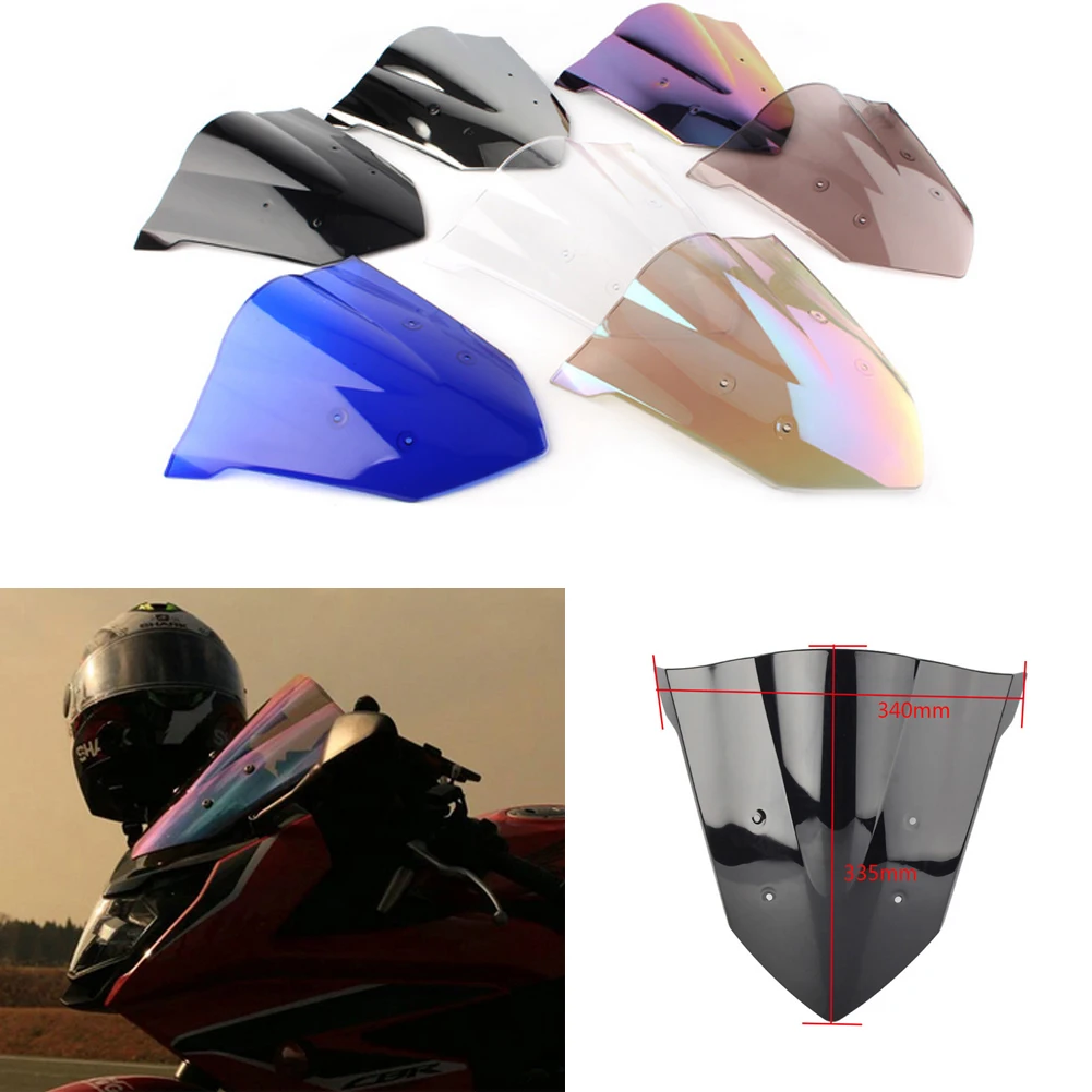 

Motorcycle screen Double Bubble Windshield Deflector Protector WindScreen For HONDA CBR650F CBR 650F CBR650 F 2014-2017 2018