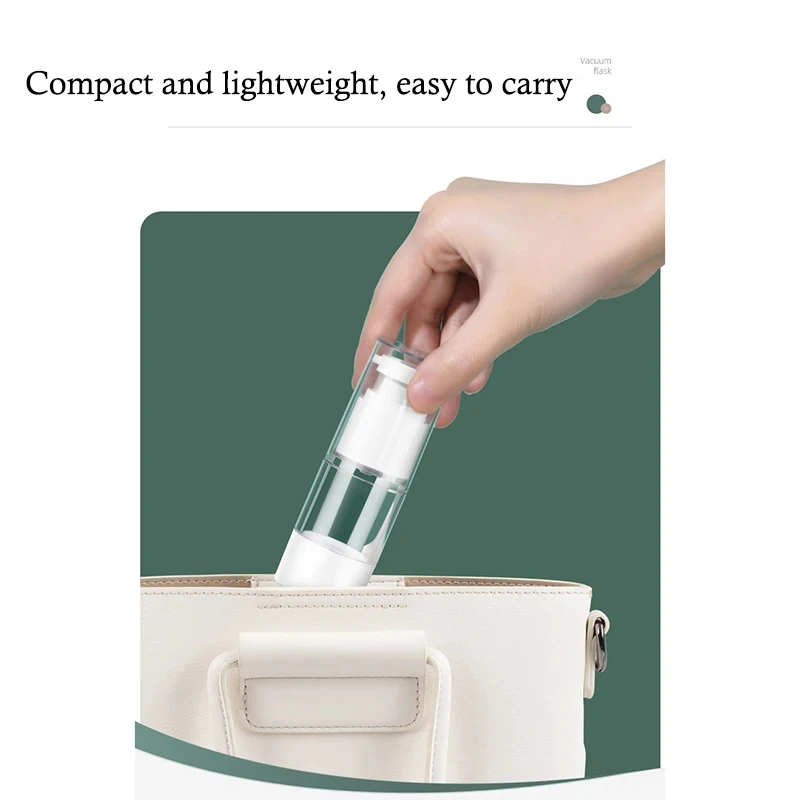 Portablere Empty Lotion / Spray Airless Vacuum Refillable Bottles Woman 15-100ML Travel Bottle Pump Toiletry Cosmetic Container 5
