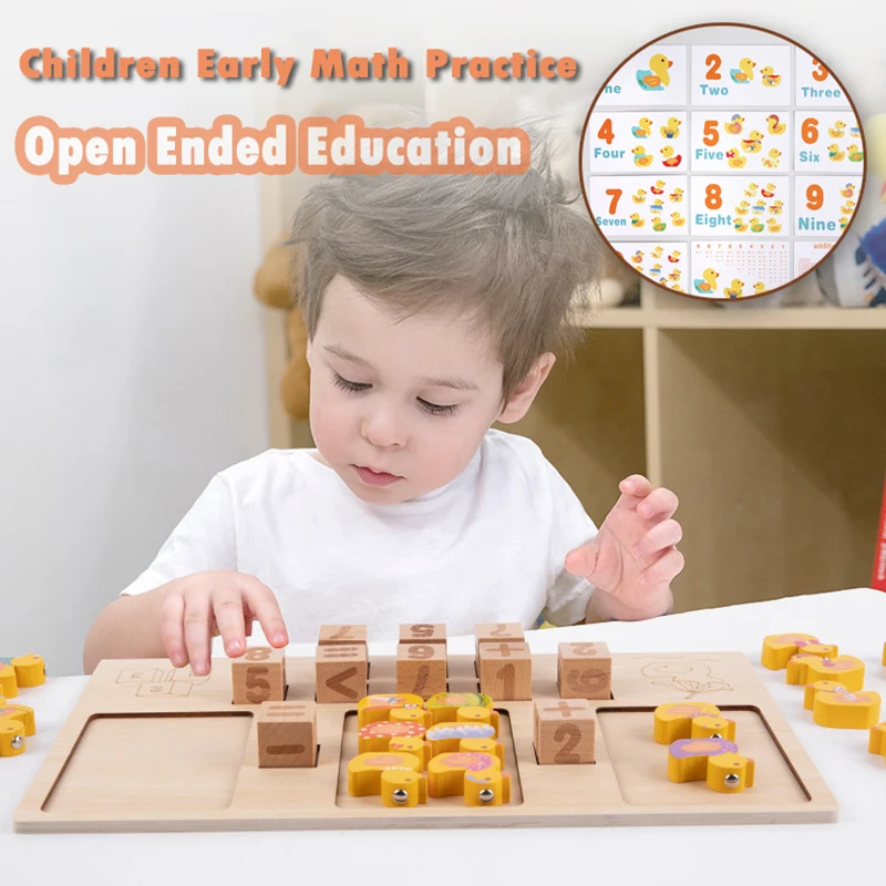Montessori Counting Duck Math Games Learning Toys For Kids Calculate Set Early Education Acytivity Board Thinking Math Toys Aids