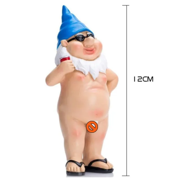 Kert Vicces Figura Szobor Dekoráció Szemtelen Goblin Gyanta Gnóm Meztelen Törpe Karácsony A Gyep Fűszobor Dísz - Image 5