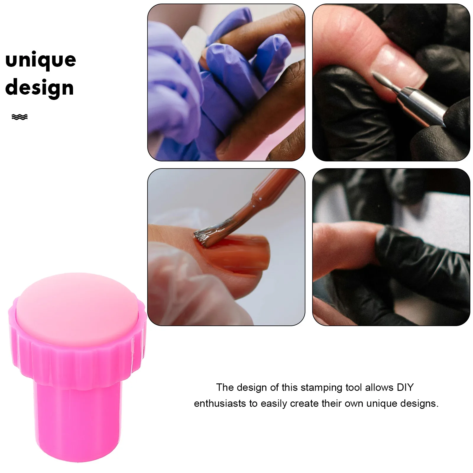 4종 네일 스탬프 도구 키트 스탬핑 디자인 템플릿 도구 플라스틱 매니큐어 스탬퍼 실리콘 네일 스탬퍼 프렌치 팁 스탬프 네일
