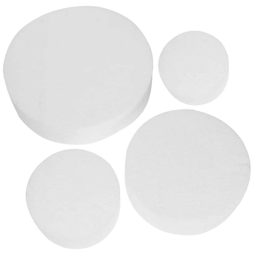 

White Round Cake Dummy Tier Set for Decorating and Displaying Cakes at Weddings, Birthdays, and Parties