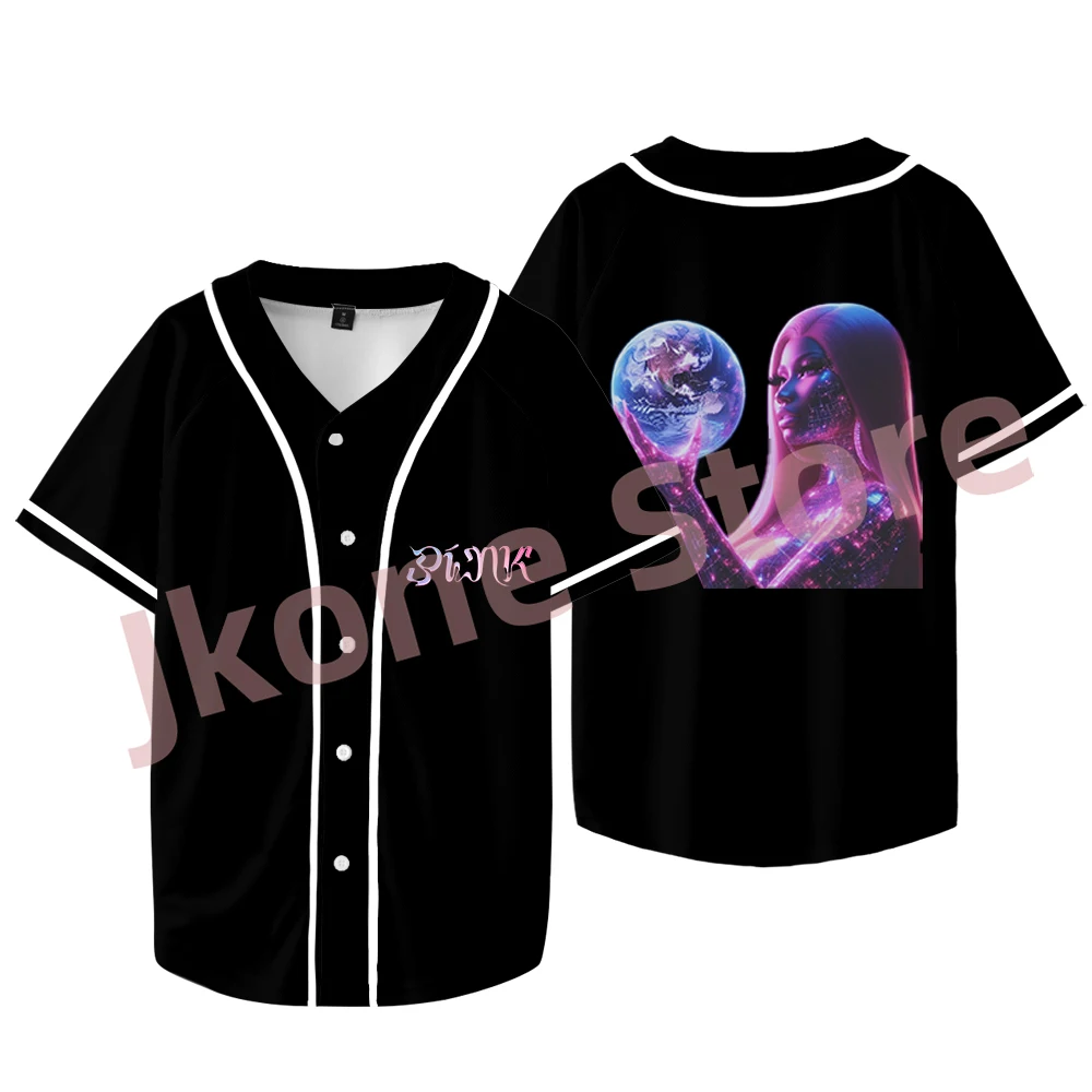 

Бейсбольная куртка Nicki Minaj розовая пятница Merch PF2, модная повседневная футболка с коротким рукавом для мужчин и женщин