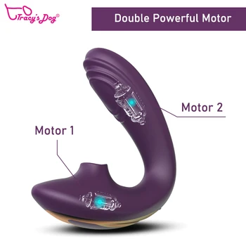 Tracy's Dog 2 in 1 Clit Stimulation Licking Vibrator And Slap Dual Function Couples Adult Vibration Sex Toys For Women 3