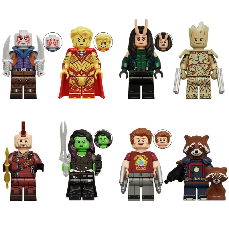 KT1071 KT1072 히어로 시리즈 빌딩 블록 피규어 소형 입자 조립 장난감