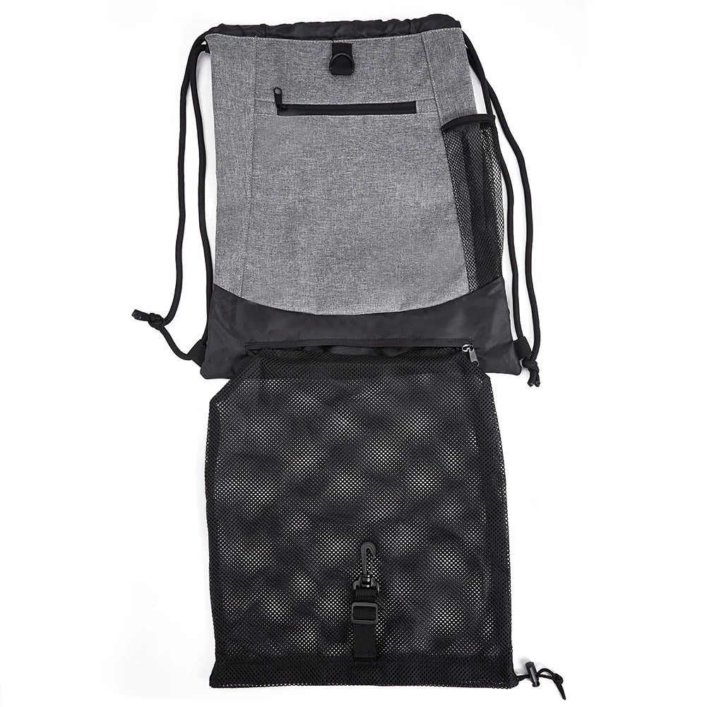 Nylon Drawstring Backpack for Sports and Outdoor Activities