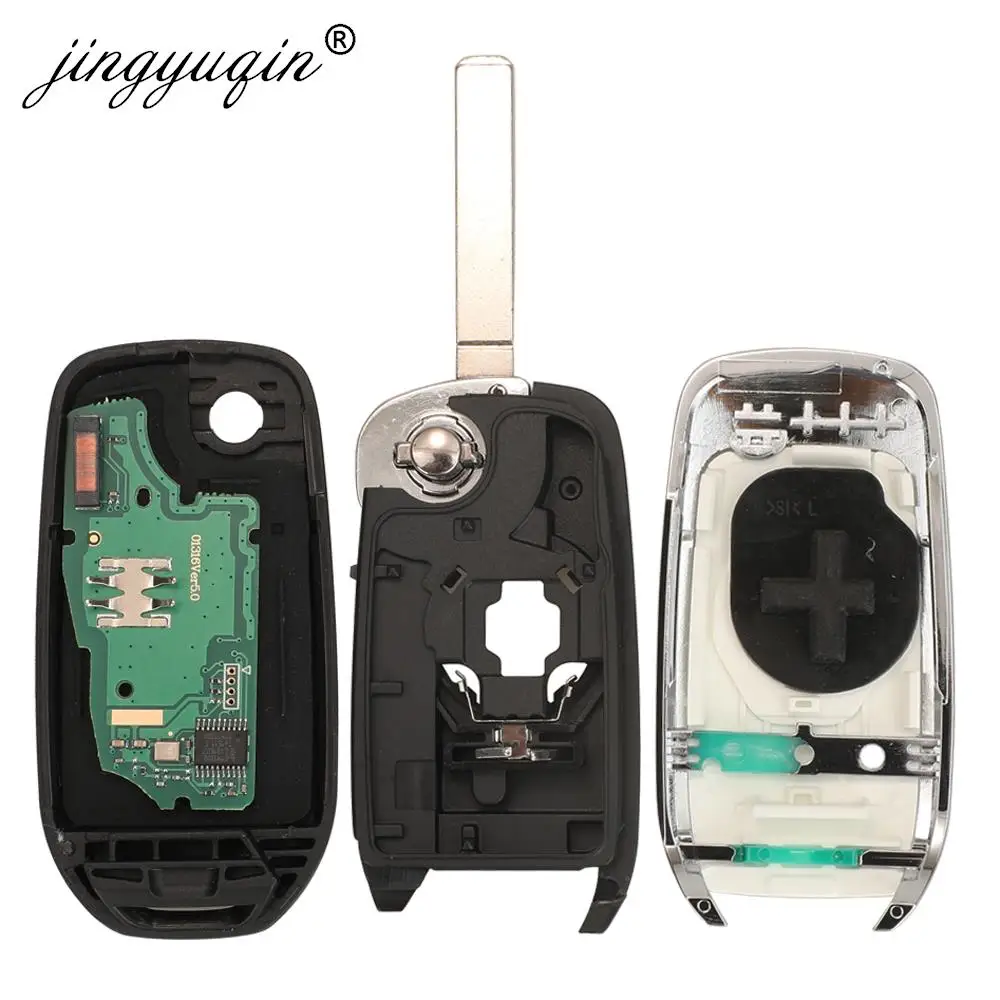 2Button 433MHz PCF7961M 4A Chip Flip Remote Key for Renault Dacia Logan 2 II FSK Car Key Fob Control