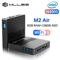 MLLSE Mini PC M2 Air Intel Gemini Lake N4000 Intel J3710 6GB RAM 128GB ROM Dual-Band WiFi Bluetooth USB Mini Computer