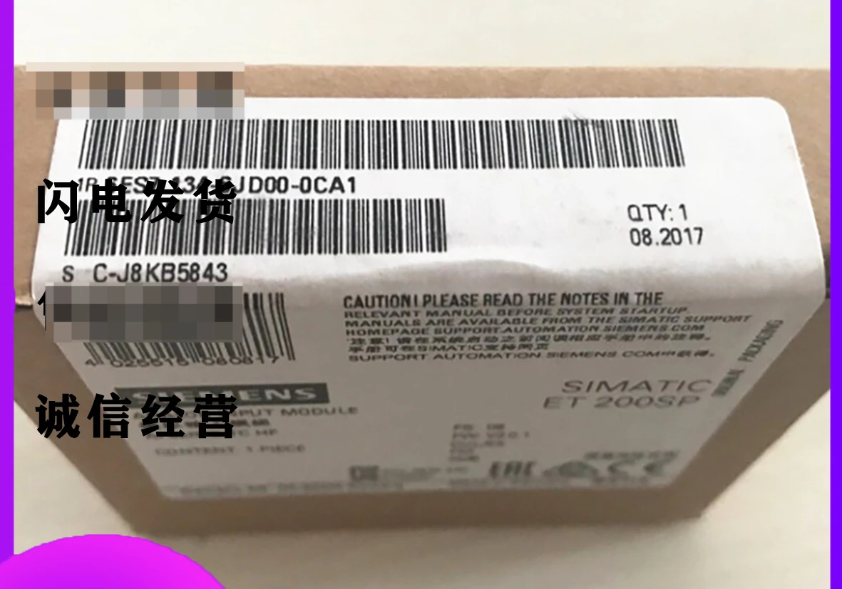 

6ES7134-6JD00-0CA1 Brand new SIMATIC ET 200SP, Analog input module, AI 4xRTD/TC High Feature 6ES7134 6JD00 0CA1