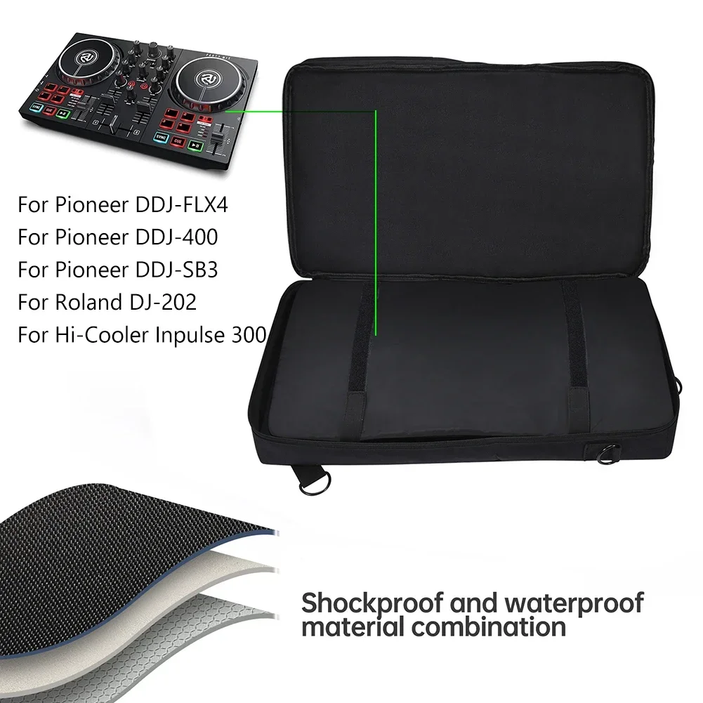 Pioneer DDJ-400 DDJ-FLX4 보호 케이스, 휴대용 DJ 컨트롤러 패딩 보관 가방, 방진, 긁힘 방지 액세서리