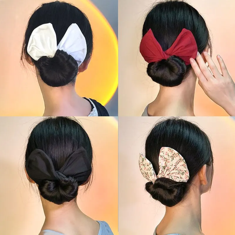 Hair Curler Lazy People Twist in Summer Bowknot Minced Pork Balls Magic Tie up the Hair Artifact