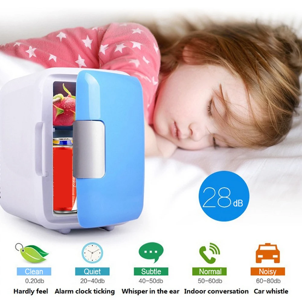 Portable Car Refrigerator 12V 4L Mini Fridge for Car Truck Use for Low Temperature Preservation, Insulation Travel Camping