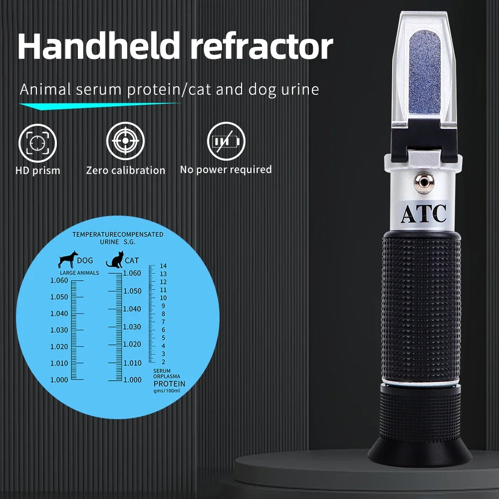 1.000-1.060RI Handheld Animal Serum Protein Refractometer