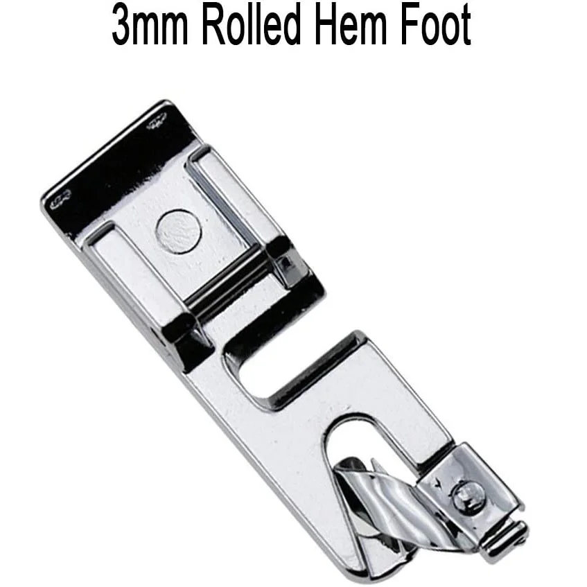 Sewing Machine Tools Sewing Accessories Narrow Rolled Hem Sewing Machine Presser Foot for All Low Shank Snap-On Singer Brother Babylock Euro-Pro Janome Kenmore Sewing