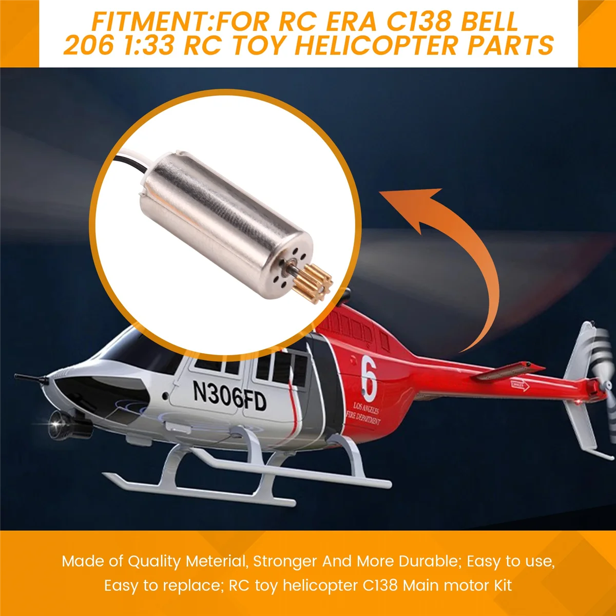 Kit moteur principal RC ERA C138 Bell 206 1:33 - Pièces hélicoptère RC