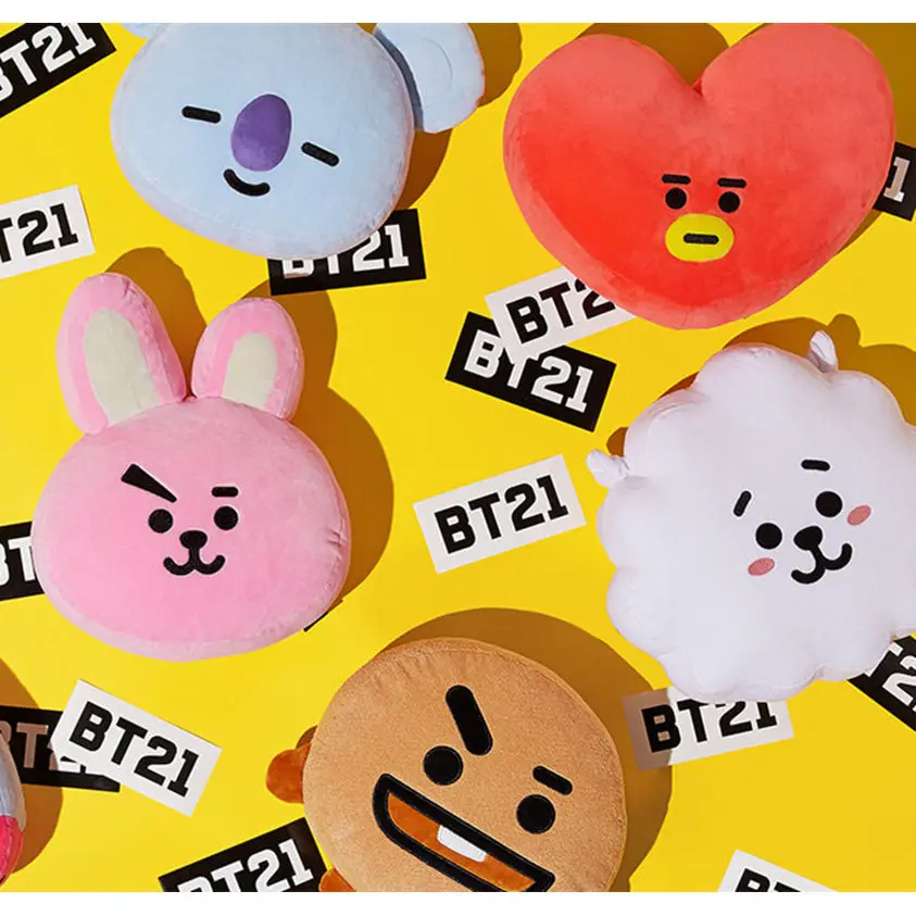 30x40cm BT21 Doll Pillow COOKY TATA Anime Kawaii Plush Toy Mang Koya Girl Bedroom Sofa Pillow Toy Cartoon Decoration Kids Gift