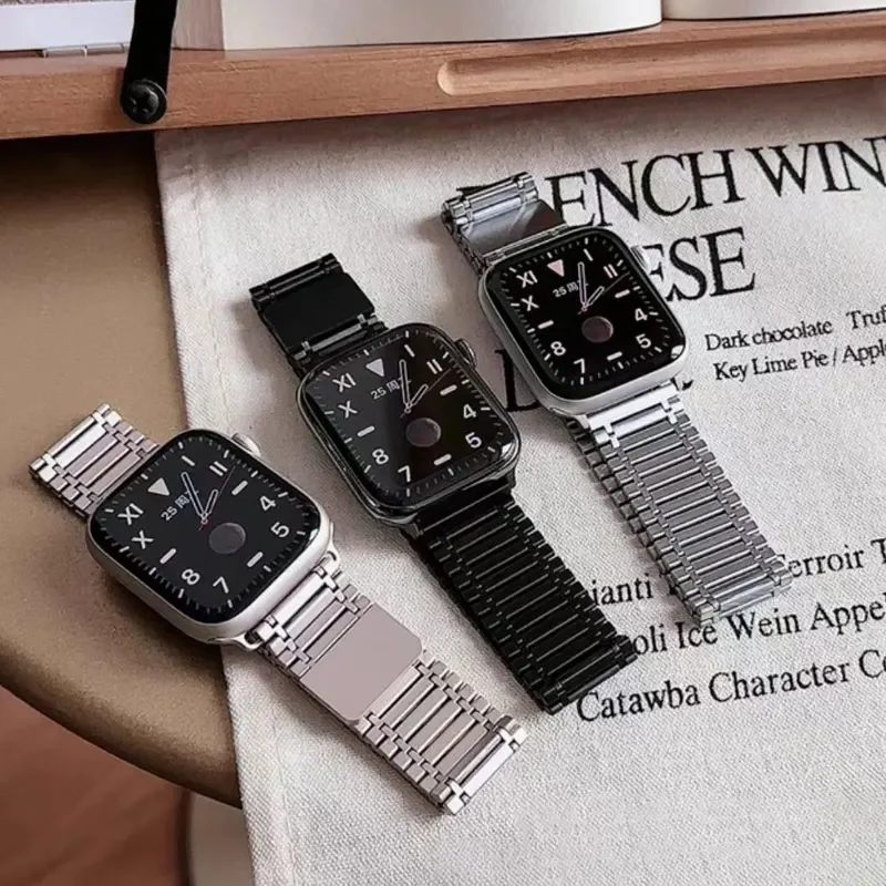 

Magnetic Strap for Apple Watch Band 44mm 45mm 49mm 42mm 41mm 40mm Stainless Steel Bracelets iwatch Ultra 2 Series 9 8 7 6 5 4 SE