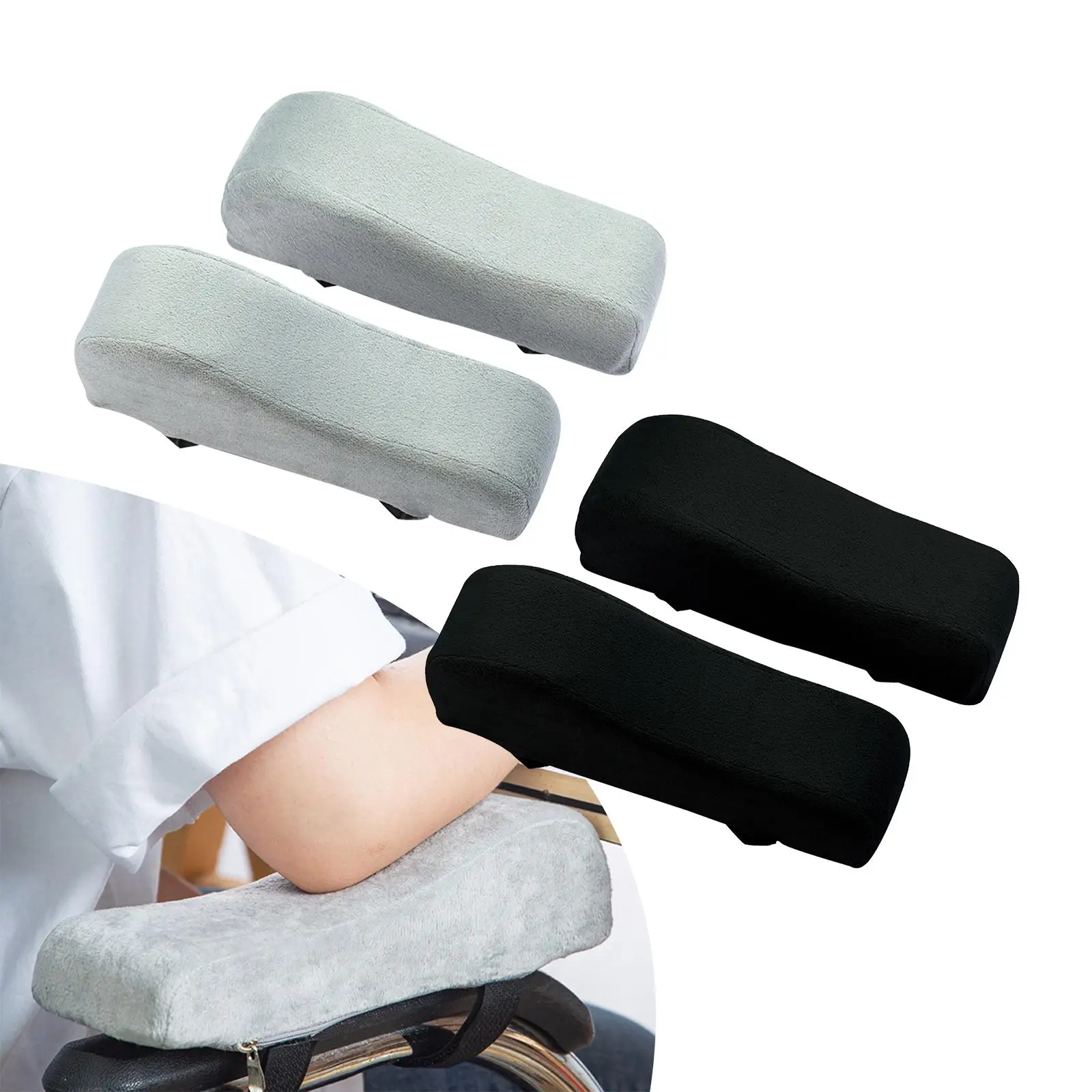 2x Universal Chair Armrest Cushions Soft Washable Arm Pads for Rocking Chair