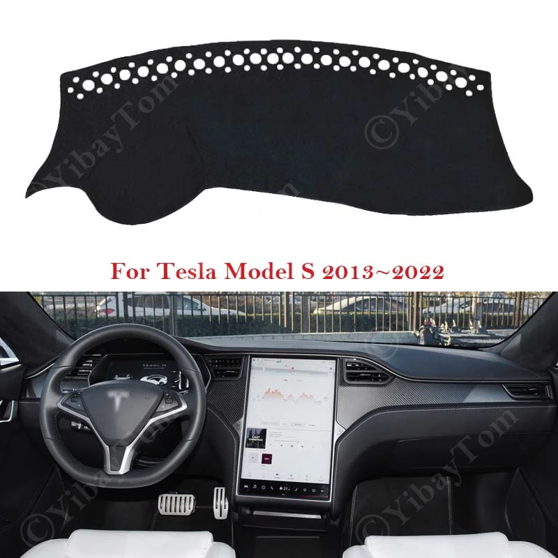 For Tesla Model S 2013 ~ 2022 Dashboard Cover Dash Board Mat Carpet Dashmat  Pad Sunshade Cushion Cape Accessories 2014 2015 2016