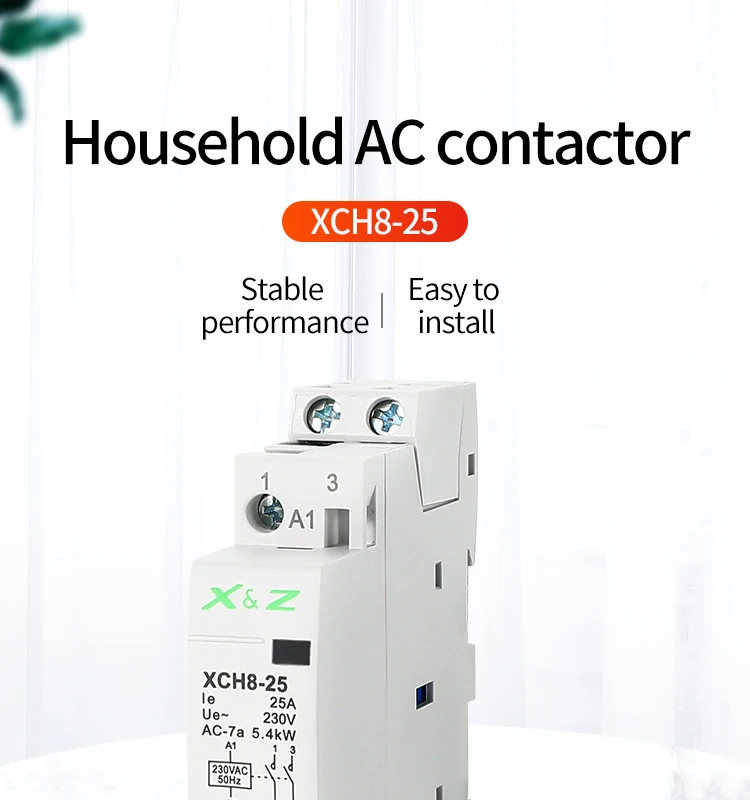 Description Picture 2 of item1PCS 2P 16A/20A/25A Ac Din Rail Household Modular Contactor Control Switch 220V/230V 50/60HZ 1NO 1NC 2NO 2NC