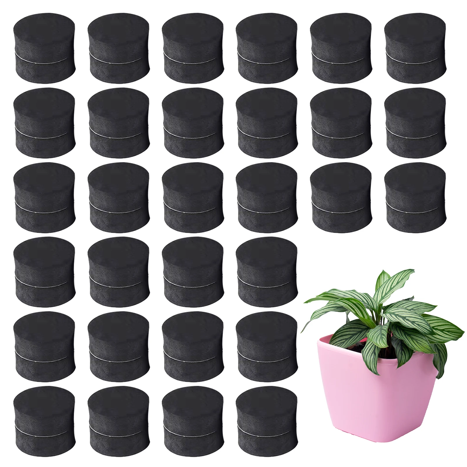 

60pcs Invisible Garden Flower Pot Feet Round Anti slip Flower Pot Riser with Strong Self adhesive Plant Flower Pot Feet Eva Pad