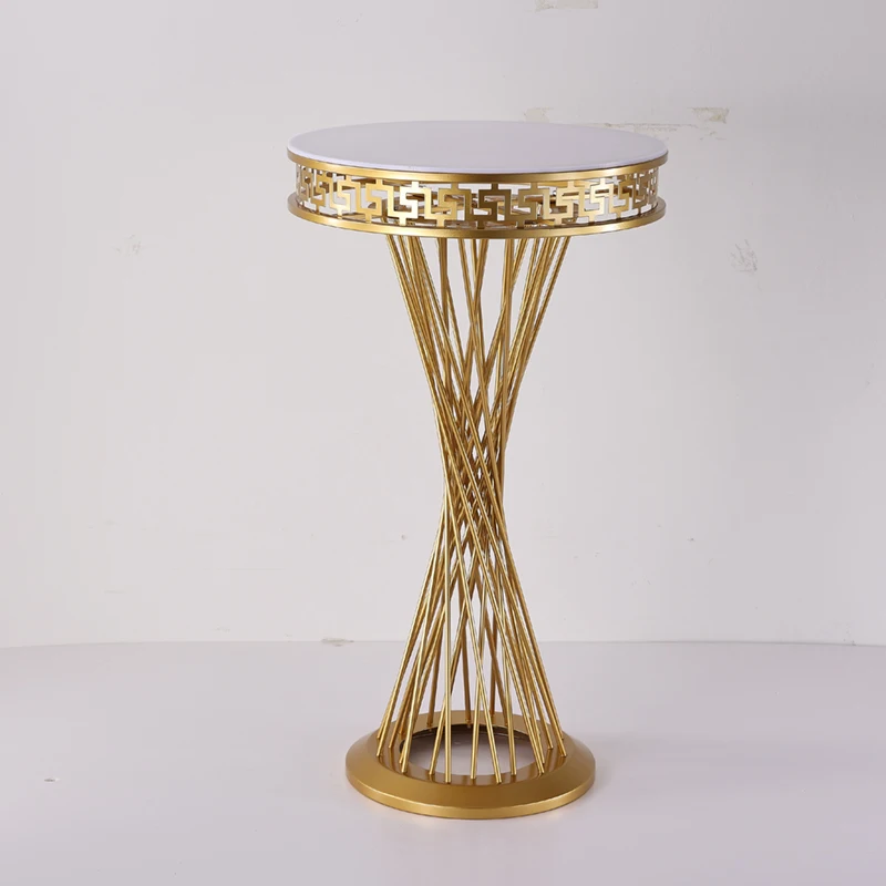 High Quality Matte Gold Wedding Cake Stand Pillars Set Pedestal for Wedding Decorations