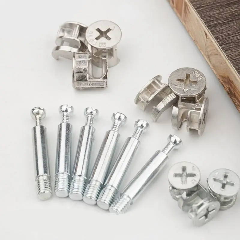 Pacchetto hardware per riparazione pannelli per mobili Confezione da 20 con parti giunzione in metallo, teste da 1,5 - immagine 4