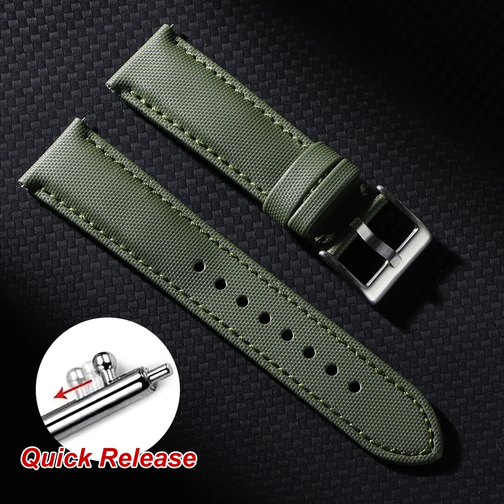 Sailcloth Nylon Quick Release Waterproof Watch Bands - Universal 18/20/22mm