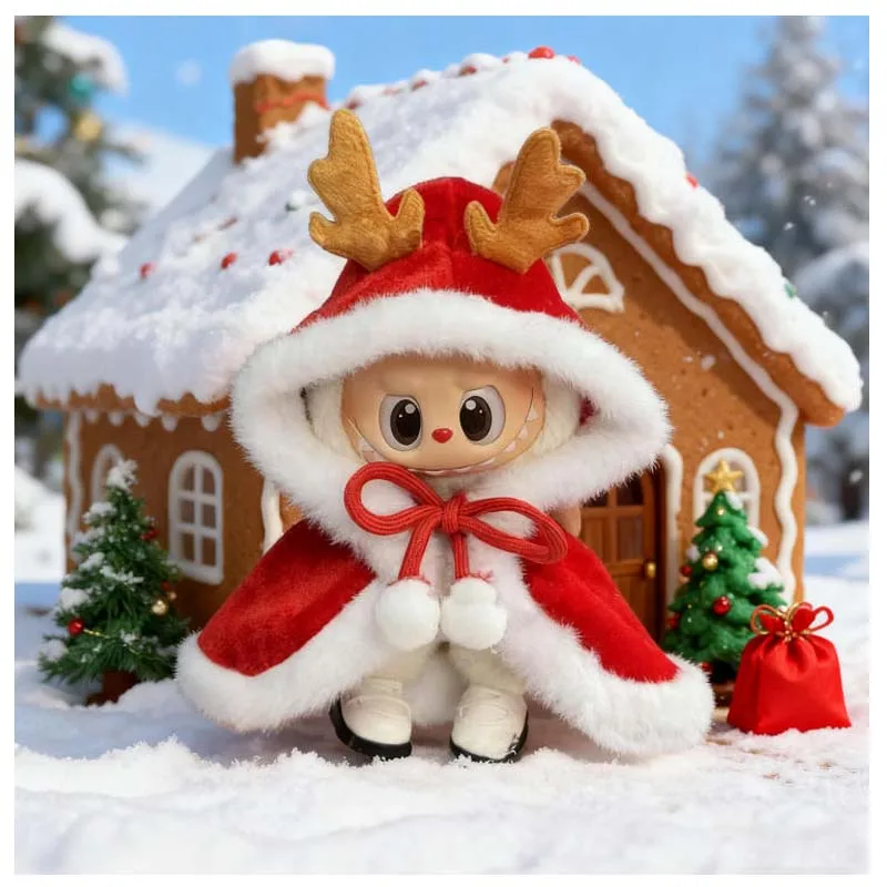 2025 Labubu Accessories Clothes Suitable For V1 V2 V3 Labubu Christmas Deer Set Labubu Red clothing Christmas Fashion Gift 1