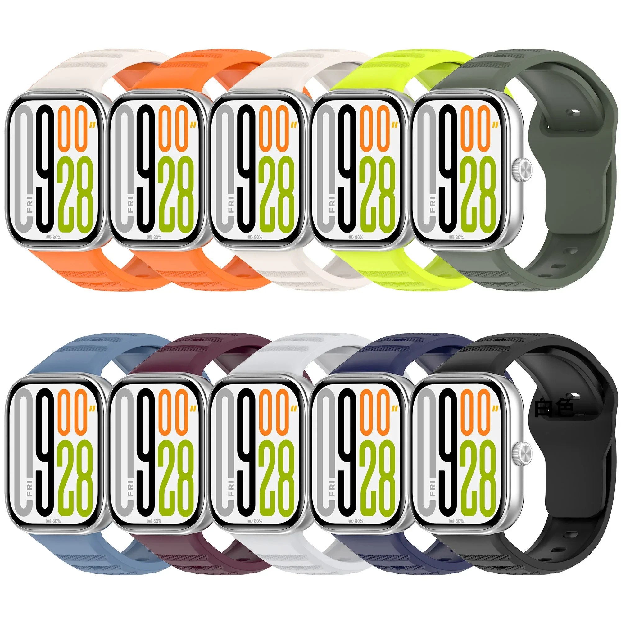 Silicone Replacement Strap Bracelet for Smartwatches and Fitness Bands