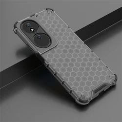 Translucent Hard Armor Shockproof Phone Case with Silicone + PC Back Cover for Honor X7B (FC - Gray)