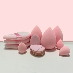 12-Piece Comprehensive Makeup Puff Set (Pink)