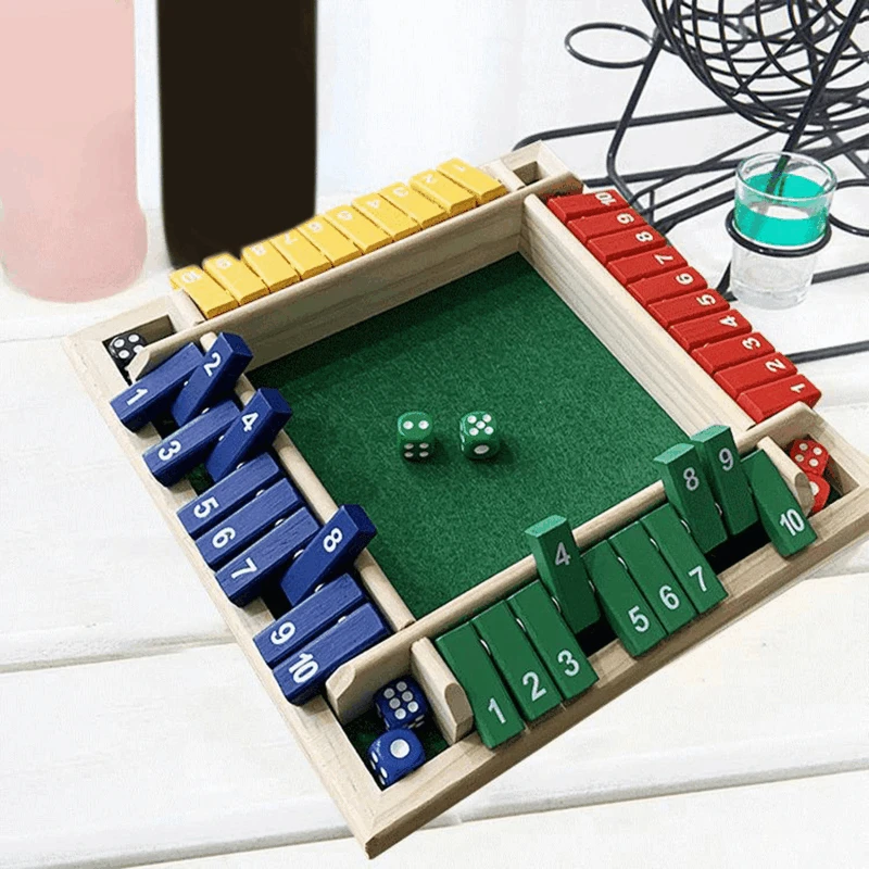 Shut Box Dice Board Game Shut Box Game Rules 1 9 Shut Box Drinking Game Sided 10 Aliexpress