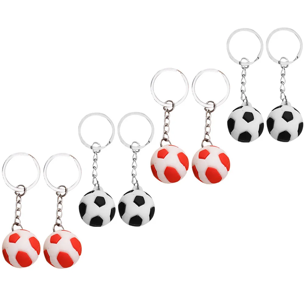 40 Pcs Keychain Simulation Football Pendant During Gift Hanging Decoration Sports Charm Durings Metal Model