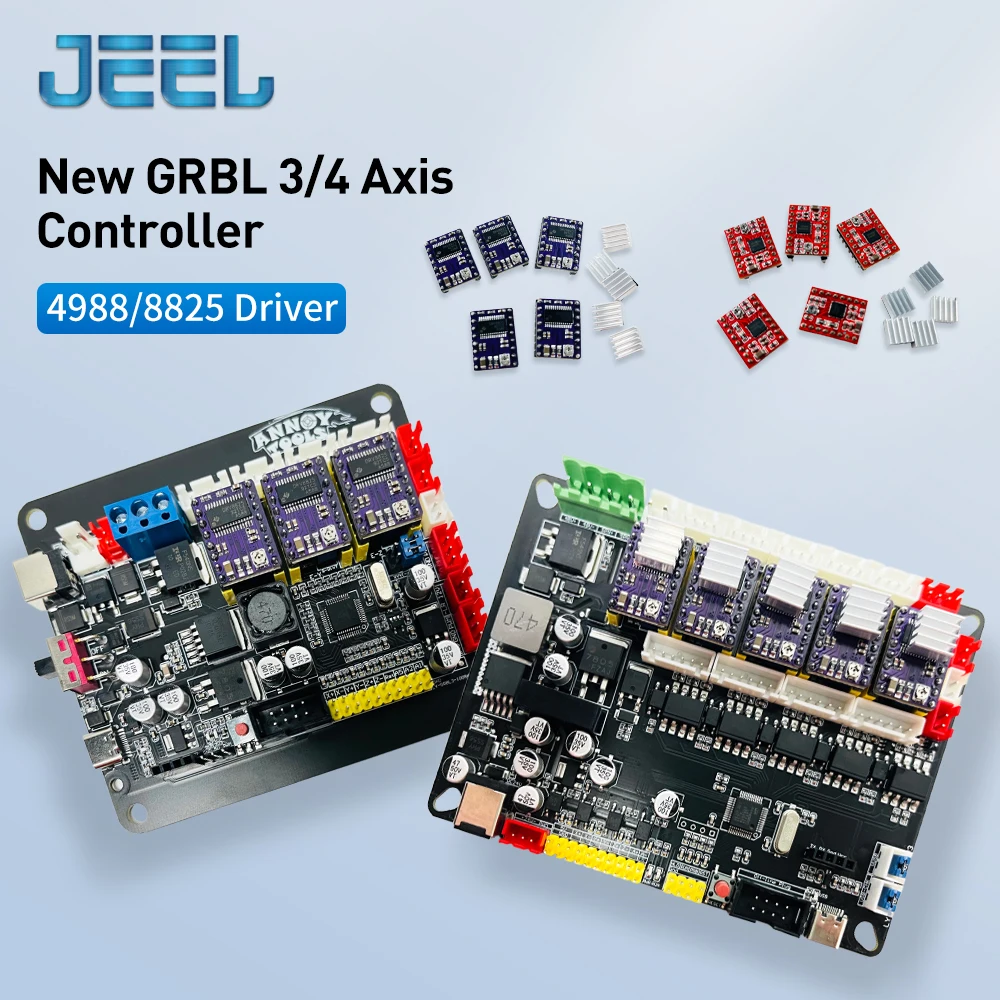 

GRBL1.1 USB Port 3 Axis 4 axis Control Board 8825 Driver CNC Engraving Machine Mute CNC controller Upgrade GRBL