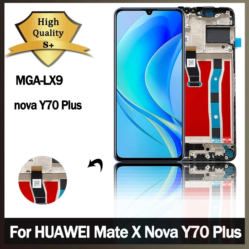 

Tested For Huawei Nova Y70 Plus / Y70 MGA-LX9 LCD Display Touch Screen Digitizer Panel Assembly With Frame